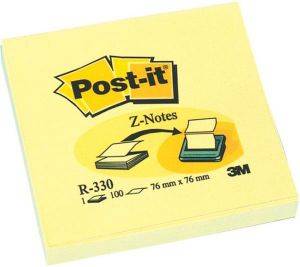 3M POST-IT R330 Z-NOTES YELLOW 76 X 76 MM 100 