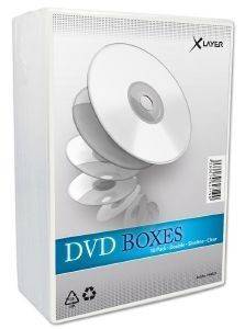 XLAYER DVD BOX DOUBLE SLIM CASE CLEAR 10 PACK