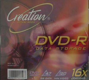 CREATION DVD-R 16X 4.7GB SLIM CASE 10PCS