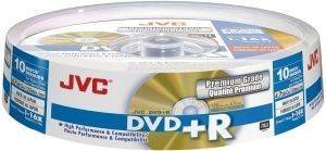 JVC DVD+R 16X 4,7GB GOLD MATT CAKEBOX 10PCS JAPAN MADE BY TAIYO YUDEN