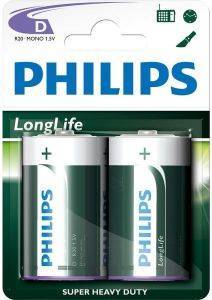  PHILIPS R20L2B/10 PHILIPS LONGLIFE SIZE D 2 
