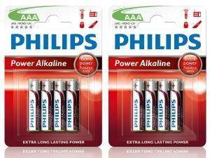  PHILIPS POWER ALKALINE LR03P4B/10 AAA 8