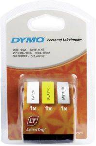 DYMO  LETRATAG VARIETY PACK PAPER, PLASTIC, METALLIC S0721800