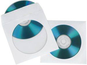 HAMA CD   SLEEVES, WHITE, 50 