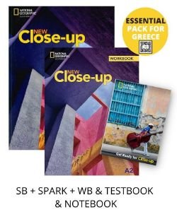 NEW CLOSE UP A2 ESSENTIAL PACK FOR GREECE (STUDENTS BOOK-SPARK-WORKBOOK- TESTBOOK-NOTEBOOK)