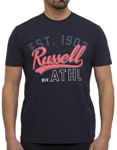  RUSSELL ATHLETIC SCRIPT S/S CREWNECK TEE   (S)