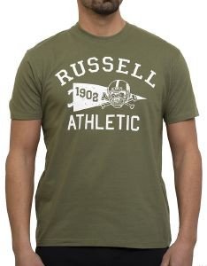  RUSSELL ATHLETIC FLAG S/S CREWNECK TEE  (M)