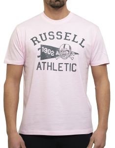  RUSSELL ATHLETIC FLAG S/S CREWNECK TEE  (M)