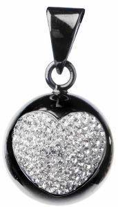 BOLA   - BLACK WITH GLITTER HEART ()