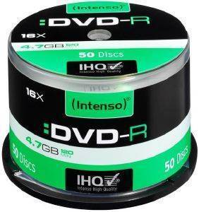INTENSO DVD-R 16X 4,7GB 120MIN CAKEBOX 50PCS