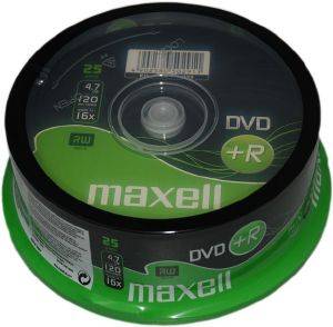 MAXELL DVD+R 4.7GB 16X SHRINK PACK 25PCS