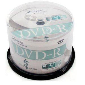 XLAYER DVD-R 4.7 GB MEDI GRADE THERMAL WHITE CAKEBOX 50PCS