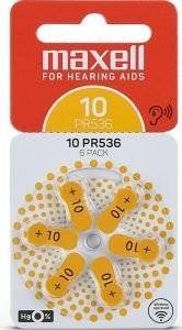 MAXELL ZINK AIR BATTERY ZA10 6 PC BUTTON FOR HEARING AIDS