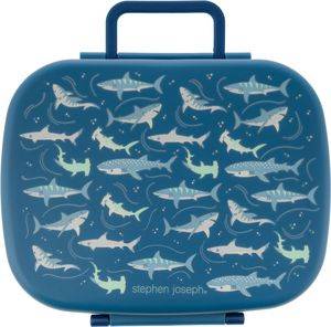   STEPHEN JOSEPH BENTO BOX WITH REMOVABLE TRAY, SHARK