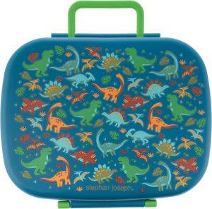   STEPHEN JOSEPH BENTO BOX WITH REMOVABLE TRAY, DINO