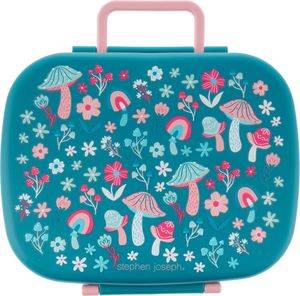  STEPHEN JOSEPH BENTO BOX WITH REMOVABLE TRAY, MUSHROOM