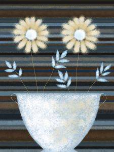 TWO GOLDEN DAISIES 40 X 50 CM