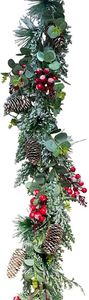  JK HOME DECOR GARLAND WITH PINECONES & BERRIES (180CM)