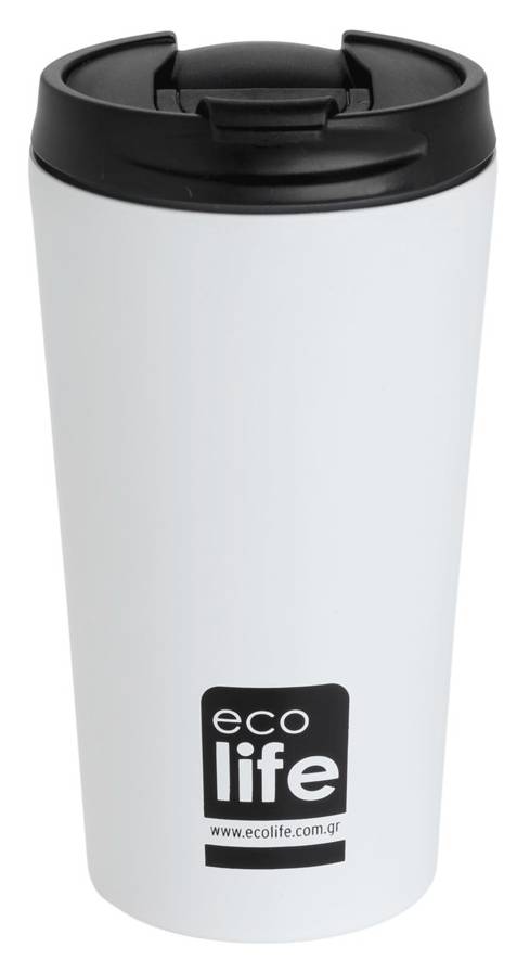 Παγουρι Eco Life Coffe Θερμος 370Ml White Thermos (33-BO-4103)