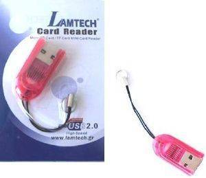 LAMTECH MICRO SD/TF MINI CARD READER PINK