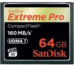 SANDISK SDCFXPS-064G-X46 EXTREME PRO 64GB COMPACT FLASH UDMA-7 MEMORY CARD