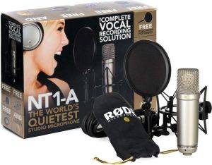 RODE NT-1A 1'' CARDIOID CONDENSER MICROPHONE RECORDING PACKAGE