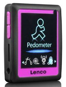 LENCO PODO-152 4GB MP4 PLAYER WITH PEDOMETER PINK