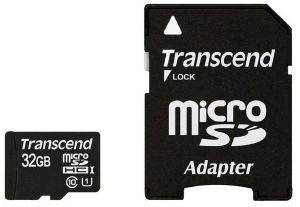 TRANSCEND TS32GUSDU1 32GB 32GB MICRO SDHC CLASS 10 UHS-I 300X PREMIUM WITH ADAPTER