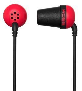 KOSS THE PLUG COLORS IN EAR HEADPHONES RED