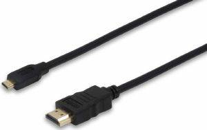 EQUIP 119308 HIGH SPEED HDMI TO MICROHDMI ADAPTER CABLE M/M 2M BLACK