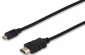 EQUIP 119309 HIGH SPEED HDMI TO MICROHDMI ADAPTER CABLE M/M 1M BLACK