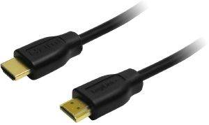 LOGILINK CH0005 HDMI HIGH SPEED WITH ETHERNET V1.4 CABLE GOLD PLATED 0.50M BLACK