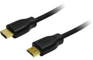 LOGILINK CH0076 HDMI HIGH SPEED WITH ETHERNET V1.4 CABLE GOLD PLATED 0.20M BLACK