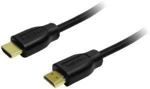 LOGILINK CH0035 HDMI HIGH SPEED WITH ETHERNET V1.4 CABLE GOLD PLATED 1M BLACK