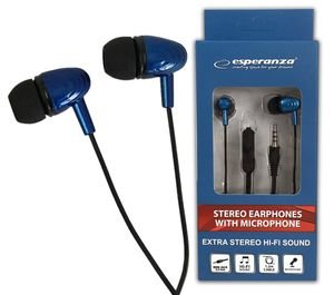 ESPERANZA EH193 EARPHONES WITH MICROPHONE BLACK AND BLUE