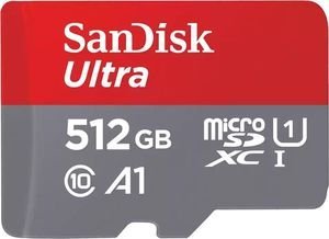 SANDISK SDSQUAC-512G-GN6MA ULTRA 512GB MICRO SDXC UHS-I U1 A1 + SD ADAPTER