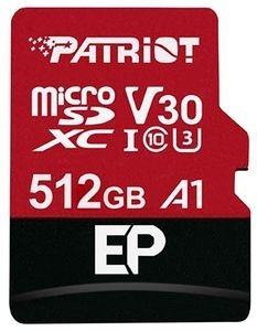 PATRIOT PEF1TBEP31MCX EP SERIES 1TB MICRO SDXC V30 A1 CLASS 10 WITH SD ADAPTER