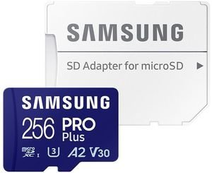 SAMSUNG MB-MD256SA/EU PRO PLUS 256GB MICRO SDXC 2023 UHS-I U3 V30 A2 + ADAPTER