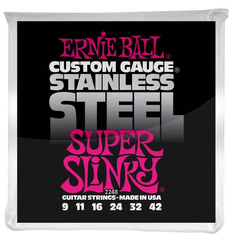 ERNIE BALL ΧΟΡΔΕΣ ΗΛΕΚΤΡΙΚΗΣ ΚΙΘΑΡΑΣ ERNIE BALL 2248 SUPER SLINKY STAINLESS STEEL