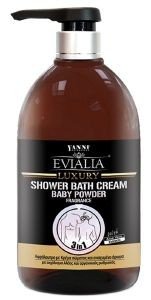 SHOWER BATH CREAM EVIALIA BABY POWDER 1LT