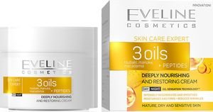 EVELINE COSMETICS ΚΡΕΜΑ ΠΡΟΣΩΠΟΥ EVELINE 3 OILS PEPTIDES (50ML)