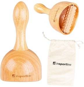      INSPORTLINE VITMAR 100 2-IN-1 WOODEN MASSAGE SUCTION CUP W/ ROLLER