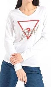 ΜΠΛΟΥΖΑ ΜΑΚΡΥΜΑΝΙΚΗ GUESS ICON W3YI43I3Z13 ΛΕΥΚΟ