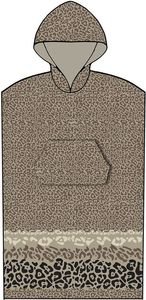 PONCHO  PALAMAIKI HOME BEACH COLLECTION  LEOPARD BROWN