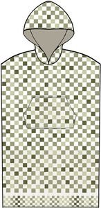 PONCHO  PALAMAIKI HOME BEACH COLLECTION  CHECKS GREEN