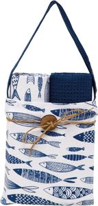    KENTIA TOALLA 251 BLUE/ECRU 2 (40X70CM)