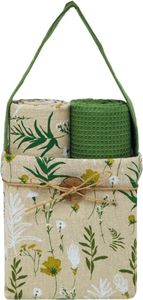    KENTIA TOALLA 254 BEIGE/GREEN 2 (40X70CM)