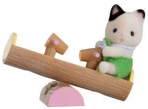 SYLVANIAN FAMILIES BABY CARRY CASE (CAT ON SEE-SAW) [5205]