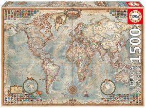 EDUCA PUZZLE POLITICAL MAP OF THE WORLD 1500TMX [.016.005]