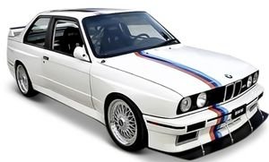   BMW M3 (E30) 1988 - WHITE  BBURAGO   1:24   [18/21100 ]